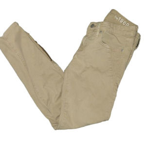 𝅺GAP always skinny 27 zippered khaki jeans